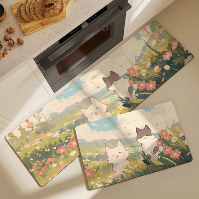 Diatom Mud Household Bathroom Carpet Door Mat Square Shape Quick-drying and Absorbent