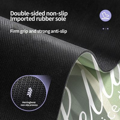 Simple Flower Kitchen Mat Absorbent and Wear-Resistant Long Strip Carpet for Household