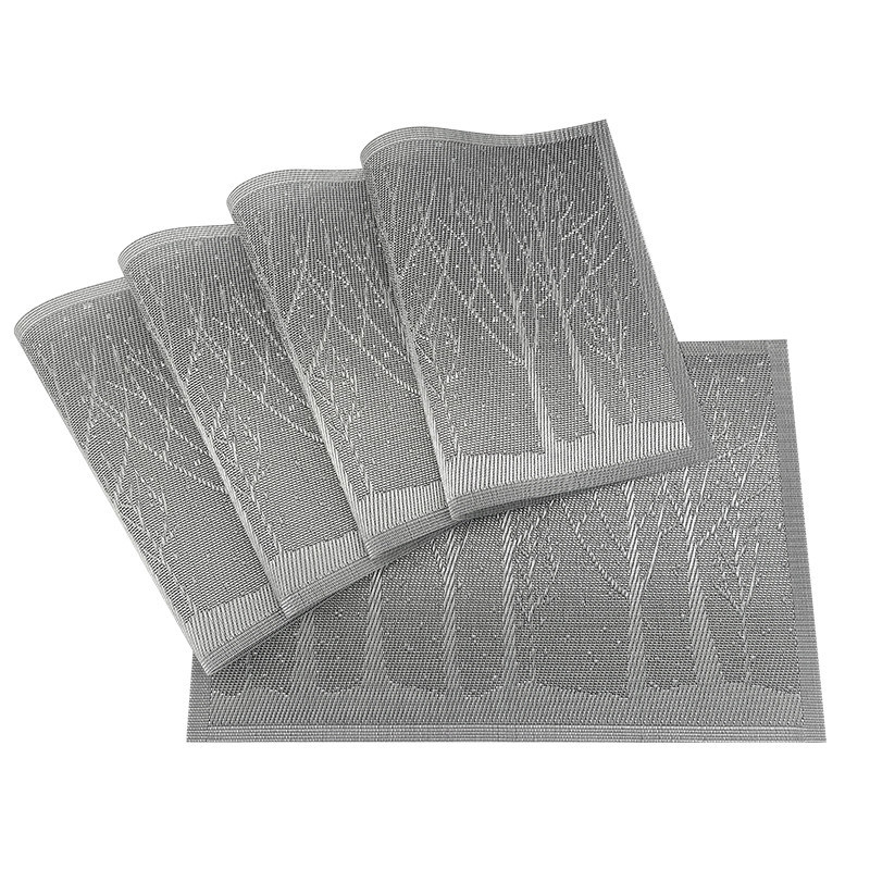 Rectangle Purple Custom Logo Pvc Placemat Table Mats Washable Waterproof Placemats